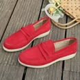 thumbnail image 4 of Red Ladies Fashion Solid Color Shallow Mouth Loafers For Spring Casual Outdoor Indoor Comfort Footwear With Easy Slip-On And Adjustable Straps, 4 of 9