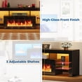 thumbnail image 6 of ChVans 71" Fireplace TV Stand for up to 80 inch TVs, Entertainment Center with 36" Electric Fireplace with LED Light, Adjustable Glass Shelves for Living Room & Bedroom, 6 of 10