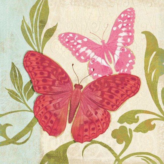 Marmont Hill 'Fuschia Butterfly Ii' by Alan Hopfensperger Painting Print on Wrapped Canvas