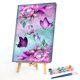 thumbnail image 2 of Pintura al óleo de flores y mariposas por números DIY lienzo arte de pared imagen artesanal FLhrweasw Nuevo, 2 of 9