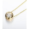 thumbnail image 2 of Lucky Jewels 2Ct Brilliant Round Cut Simulated Diamond Solitaire Women's Pendant 14K Yellow Gold Plated Silver, 2 of 4