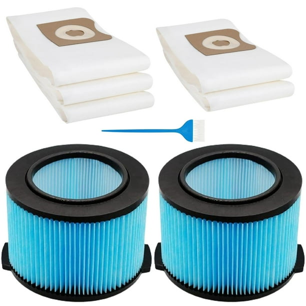 Filtro de Repuesto para Aspiradora RIDGID 4 Galones Fino Polvo Húmedo y Seco 3 Capas + Bolsas de Alt