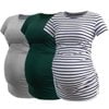 Light Grey/Deep Green/White Stripe