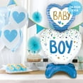 thumbnail image 2 of 28 Baby Boy Hearts Standup Mylar Balloon (Air-Filled), 2 of 2