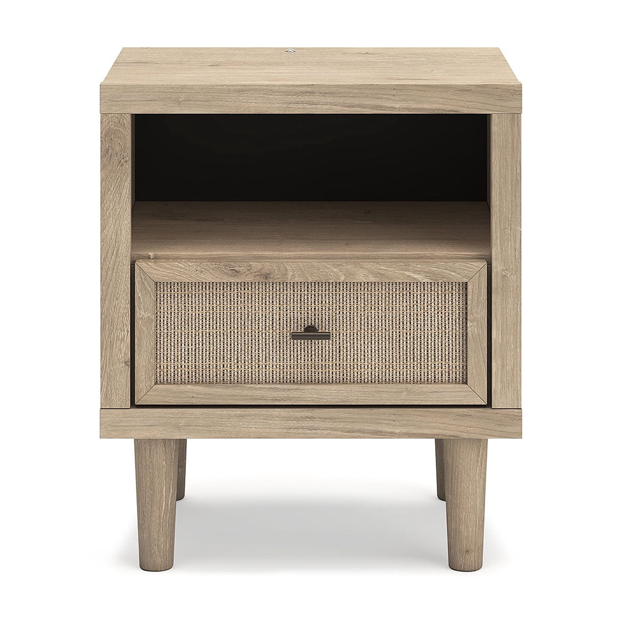 Signature Design by Ashley Cielden Modern Nightstand with USB Charging, Two-Tone Brown