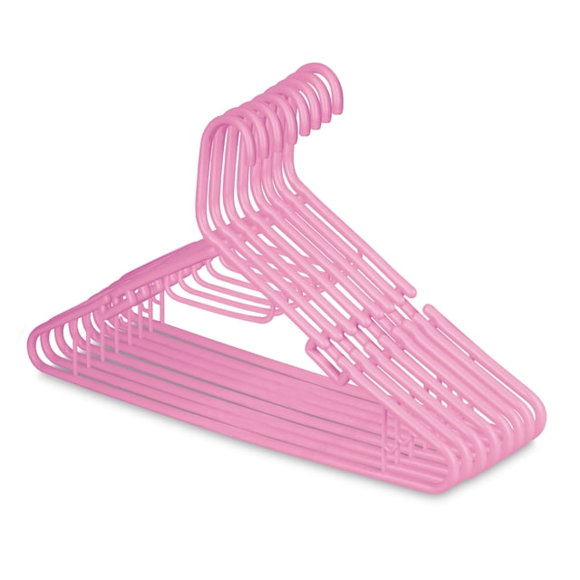 Ganchos para Ropa de Niños | Ganchos de Plástico Premium para Colgar Ropa de Niño, Niña y Bebé | Gruesos, Resistentes y Duraderos | Paquete de 40 Perchas para Ropa Infantil color Rosa