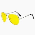 thumbnail image 3 of Gafas de sol aviador JAMW marco metal amarillo Night Drive plateado 140 mm Sencillez, 3 of 3