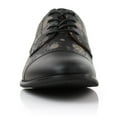 thumbnail image 3 of Ferro Aldo Berkley MFA19670 Mens Floral Classic Captoe Lace Up Oxford Casual Dress Shoes, in Orchid Black, Men's Size 9.5, 3 of 8