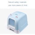 thumbnail image 4 of Litter Box Fashion Creative Portable Handle Automatic Cat Toilet Pet Garbage Bin with Drawer Cat Litter Cat Toilet Cat Litter Box (Color : Pink), 4 of 6