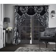 thumbnail image 2 of Cortina GLORY RUGS Jacquard negra, 140 x 213 cm, 2 paneles, 2 of 7
