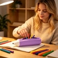 thumbnail image 6 of Under $1 Pencil Case, Pencil Shaped Silicone Zipper Stationery Pouch, Portable Pen Holder for College Office by PALIFEUR, 6 of 10