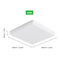 thumbnail image 3 of Leyfeng LEDs Ceiling Light Flush Mounting 48W Square Ceiling Lamp for Kitchen Bedroom Hallway (6500-7000K White Light), 3 of 8