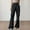 Black, variant on JUSLIO Cargo Pants for Women Zipper Pockets Casual Comfortable Straight Leg Wide Leg Pants Bell-bottoms Beige L