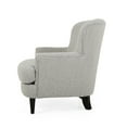 thumbnail image 6 of Noble House Willey Boucle Upholstered Club Chair and Ottoman Set, Stone and Matte Black, 6 of 7
