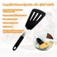 thumbnail image 3 of Juego de 3 espátulas para cocinar. Espátula flexible resistente al calor de 600 °F. La espátula de goma de una sartén antiadherente se utiliza para freír huevos y panqueques (negro), 3 of 5