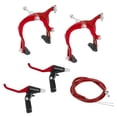 thumbnail image 1 of Juego de frenos caliper para bicicleta aluminio rojo anodizado con palancas de freno rojo anodizado, 1 of 7
