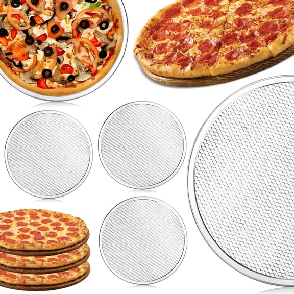 ACDANC 2026 New 3 Pack Pizza Screen, Nonstick Pizza Screen Aluminum Alloy Pizza Pan for Oven, Seamless Rim & Rust-Free, Pizza Crisper Tray Pizza Baking Pan for Bbq, Kitchen, Commercial 6Inch