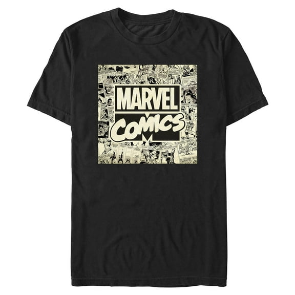Mens Marvel Comic Collage Logo T Shirt