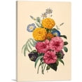 thumbnail image 1 of ARTCANVAS Pink Yellow And Blue Flowers Canvas Art Print by Pierre-Joseph Redoute - Size: 12" x 8" (0.75" Deep), 1 of 9
