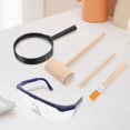 thumbnail image 3 of LNGOOR 1 Set Kids Dinosaur Excavation Kit Mini Wooden Hammer Chisel Brush Scraper Set Stem Science Kits for Gems Fossil Digging STEM Learning, 3 of 8