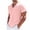 Z1-Pink-linen shirts for men, variant on Linen Tops for Men Fringe Short Sleeve Shirts V Neck Vintage Tshirts Solid Big and Tall Tees for Summer Beach