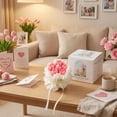 thumbnail image 5 of Handmade Floral Bouquet Candle, Mother's Day Bouquet Candle Gift Box with 6pcs Handmade Tulip-Rose Scented Candles, Flower Candles for Valentines Day Decorations,Table Centerpiece, Spring Decor, A, 5 of 7