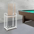 thumbnail image 2 of ToppiJoy  Adjustable Floor Stand Pool Stick Holder Double-Tier Vertical Pool Cue Racks Heavy Duty Pool Cue Sticks for Bar, Billiard Room, Game Room, Club and Gym (White, 12 Holes), 2 of 24
