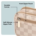 thumbnail image 4 of U Brands Canvas Tech Organizer for Chargers, Cords, and Accessories, 7.8 x 5 inches, Check Pattern, 4 of 9