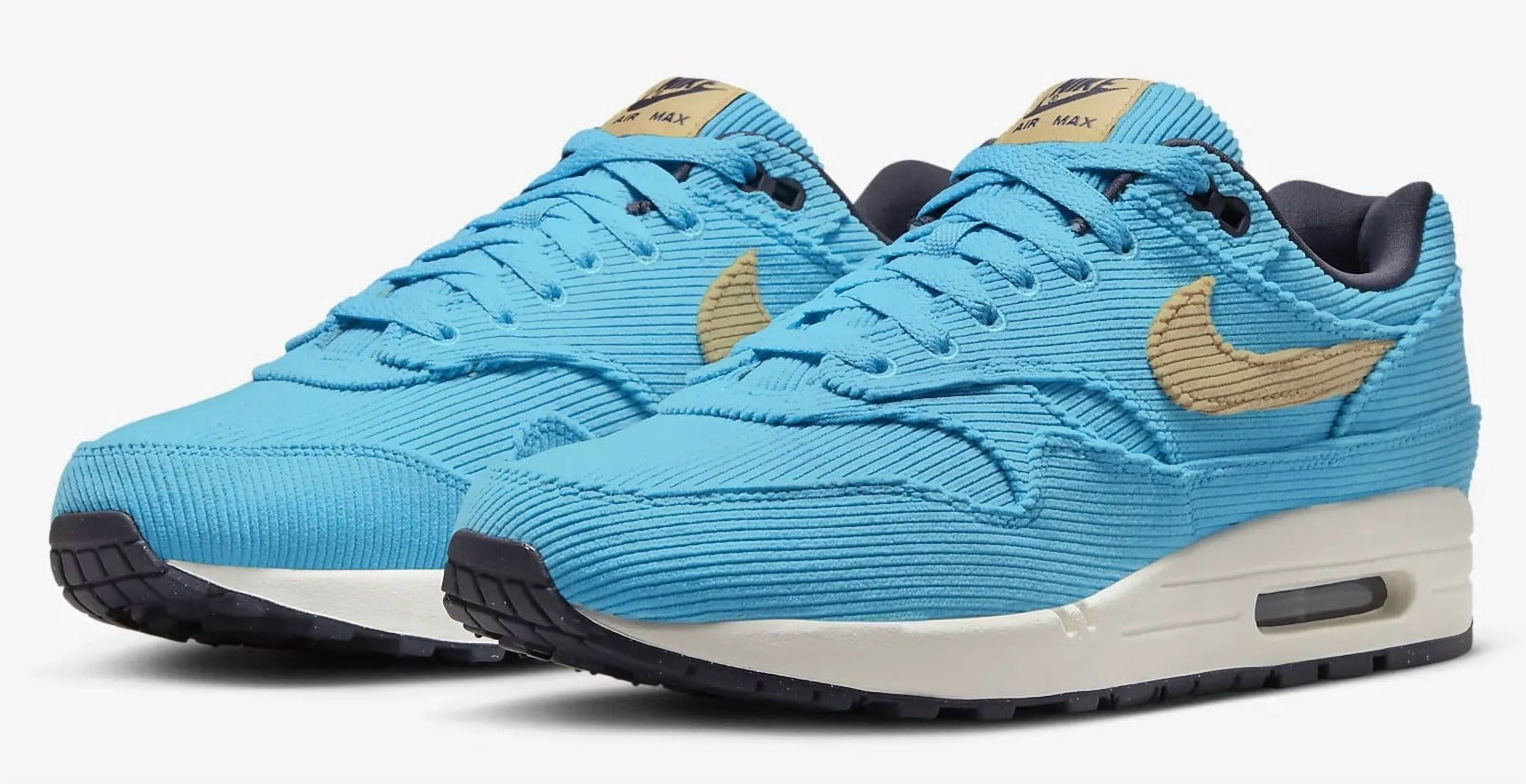 Men's Nike Air Max 1 PRM Baltic Blue/Sesame-Gridiron (FB8915 400) - 10.5