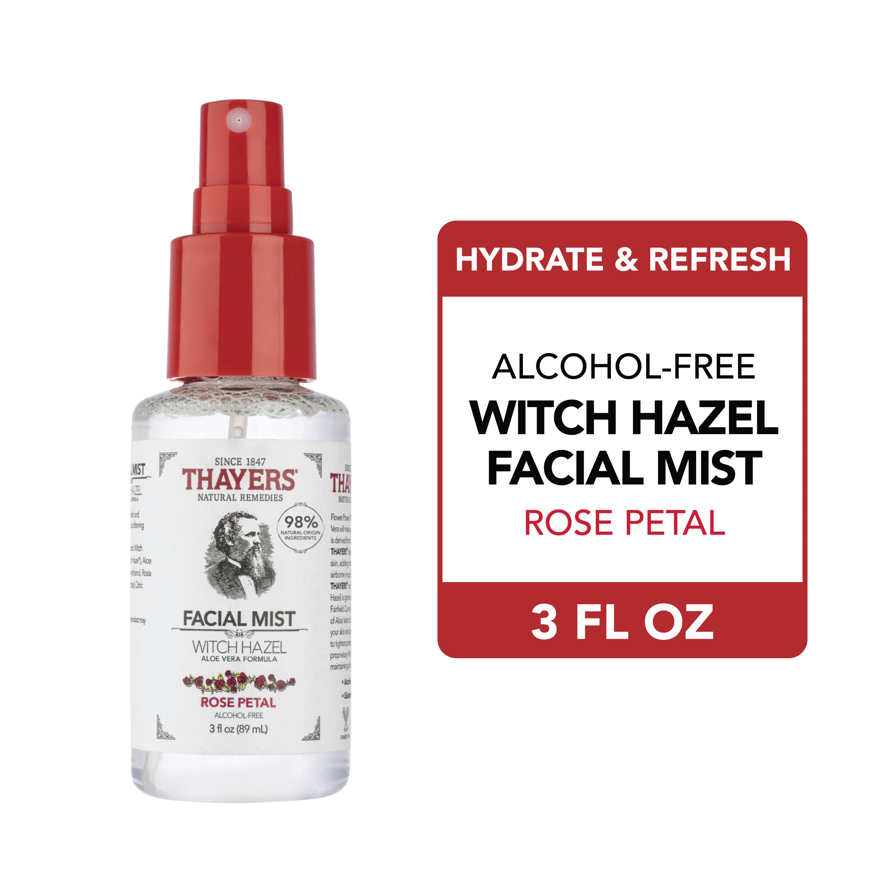 Thayers Rose Petal Witch Hazel Travel Size Face Mist, 3 oz - image 10 of 10