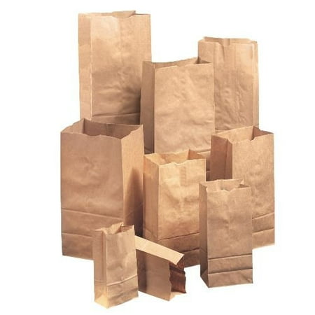 General Grocery Paper Bags, 35 lbs Capacity, #10, 6.31w x 4.19d x 13.38h, White, 500 Bags