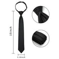 thumbnail image 3 of Black Boys Ties Woven Formal Pre-Tied Necktie Adjustable Child Age for 8-12 School Uniforms, 3 of 7