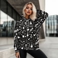 thumbnail image 5 of COEQINE Sweatshirts Pullover Women's Hoodies Oversized Long Sleeves Fashion Y2K Casual Wear Crewneck Loose Fit Cozy Hooded Women Musical Instruments Fall Winter Outfits Clothes, 2XL, 5 of 7
