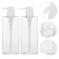 thumbnail image 3 of MOVTOTOP 2Pcs Empty Shampoo Bottles Soap Dispenser Bottle with Pump Refillable Body Wash Shampoo Container, 3 of 7