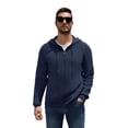thumbnail image 3 of COOFANDY Men's Full Zip Hoodie Sweatshirt Jacket Casual Long Sleeve Hoodie Lightweight Warm Sweater Coat for Fall Winter Daily Wear, 3 of 9