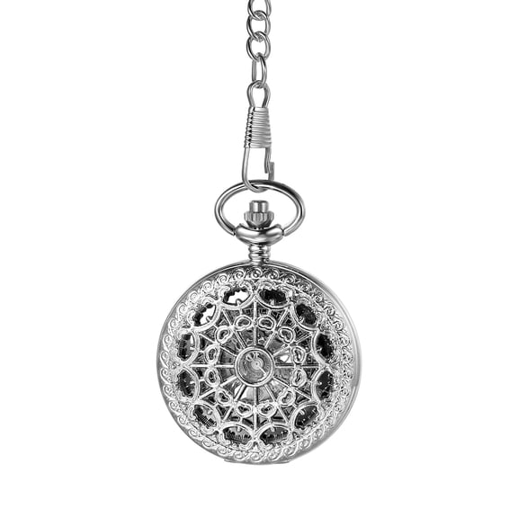 Avaner Men's Automatic Mechanical Skeleton Pocket Watch: Roman Numeral Markers Automatic Mechanical Dial, 38cm Waist Chain - Suitable for All Seasons