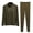Army Green, variant on Tnhcen Women's 2 Piece Solid Color Fashion High collar Pajamas Set Long Sleeves Pants With Chest Cushion Pjs Home Clothes Set S-3XL