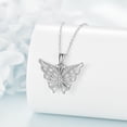 thumbnail image 2 of Butterfly Necklace 925 Sterling Silver Cute Butterfly Cubic Zirconia Pendant Necklaces Butterfly Jewelry Birthday Mothers Day Gifts for Women Wife, 2 of 5