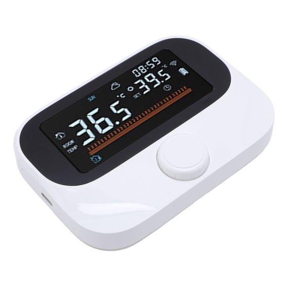 WiFi Boiler Thermostat, Easy To Install Knob degrees Celsius F Unit Switch Precise Control Smart Boiler Thermostat One To One Color Display for Room