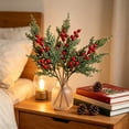 thumbnail image 6 of 2026 Christmas Home Party Decoration Christmas Artificial Branches For Vase Fillers Home Table Mantel Christmas House Decor Christmas Celebration Party Supplies, 6 of 7
