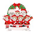 thumbnail image 1 of Adornos navideños Coronas de madera Colgantes navideños familiares Adornos navideños de madera Wmkox8yii fhajkh5126, 1 of 1