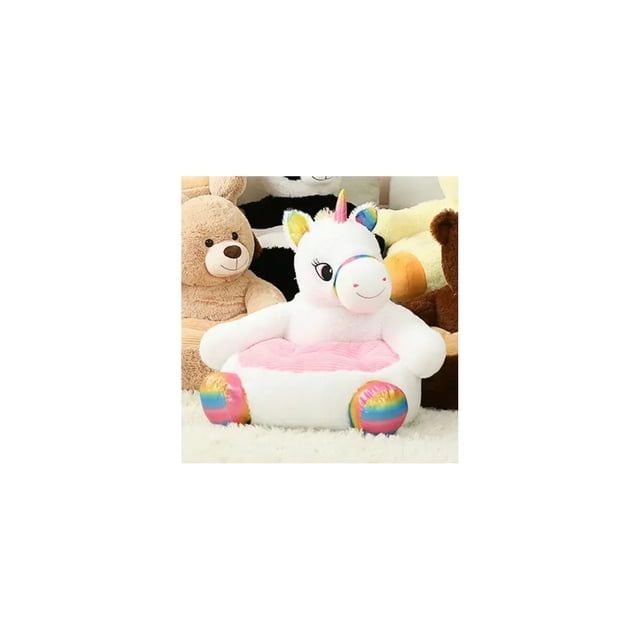 Sillón de felpa con forma de unicornio para niños de 6 meses a 7 años