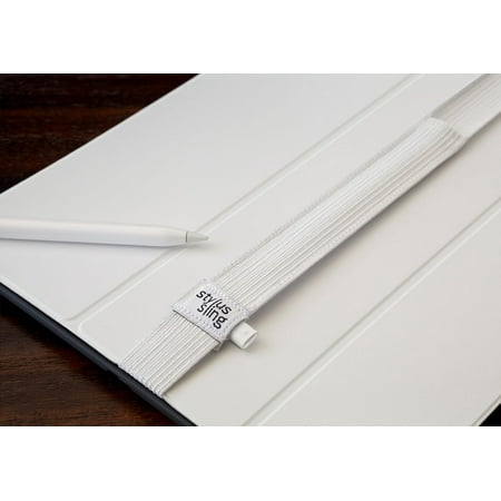 White Stylus - Stylus Sling Pencil Holder with USB Adapter Pocket for Apple Pencil (1st/2nd Gen) - Stylus Sleeve Pouch, Compatible with iPad Pro 12.9 Cases, White