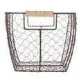 thumbnail image 3 of Mainstays Decorative Brown Chicken Wire Basket with Wood Handles. 12.2x8x7.28, 3 of 10