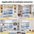 thumbnail image 6 of Blue Gray White Kitchen Curtains Small Short 39 Inch Length, Modern Abstract Mottled Aesthetic Grommet Top Bedroom Living Room Curtains, Light Filtering Cafe Curtain Drapes 2 Panels Set 55''x39'', 6 of 9