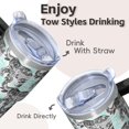 thumbnail image 4 of 20oz elephant Tumbler with Handle Essential elephant Lover Cup Ideal Father's Day Thanksgiving Gift for Women Men elephant Fans, 4 of 6