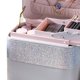 thumbnail image 3 of Caja de almacenamiento de cosméticos, bolsa de artículos de tocador portátil de gran capacidad de cuero PU para viajes, 3 of 5