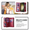 thumbnail image 4 of Wallet Case for Samsung Galaxy S20 Ultra, 2 In 1 Detachable Magnetic Cover Multiple Cards Slots Zipper Pocket RFID Blocking Stand Hand Strap Protective Phone Case for Women Men, Red, 4 of 7
