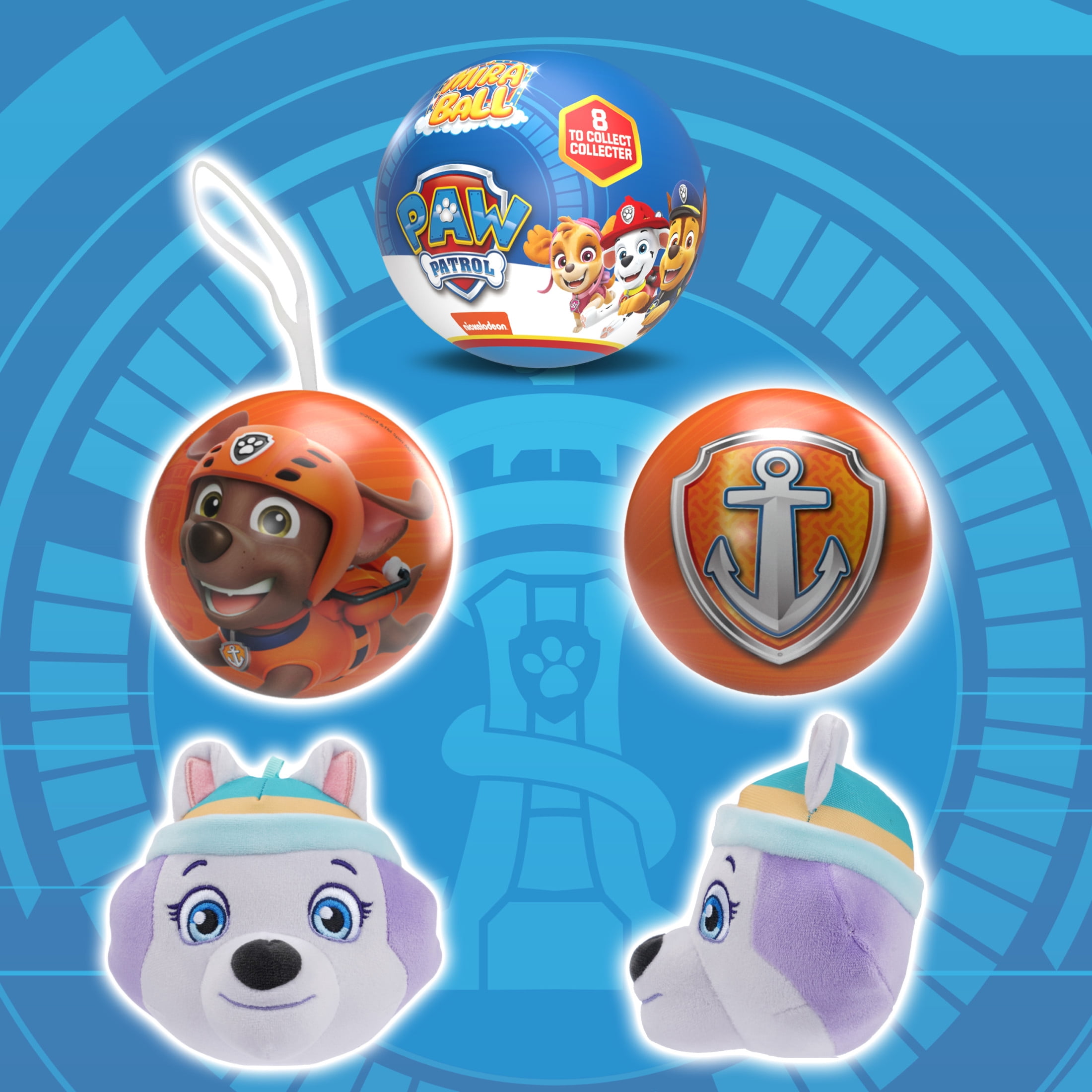PAW Patrol Plush MiraBall, Blind Box Surprise Plushies -  Mighty Pups Toy, Cute Stuffed Animal - Great for Gifts & Party Favors, Aged 3+ (4-Pack)