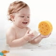 thumbnail image 4 of Honeycomb Bath Sponge | Round Seaweed Body Scrubber | Soft Exfoliating Sponge for Kids & Adults | Orange Color | 11.5x5cm | Includes Hanging Rope, 4 of 6